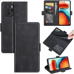 Mobigear Slim Magnet POCO X3 GT Hülle Klapphülle Geldbörse - Schwarz