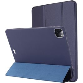 Mobigear Tri-Fold Gel iPad Pro 12.9 Zoll (2021) Hülle TPU,Kunstleder Klapphülle - Blau