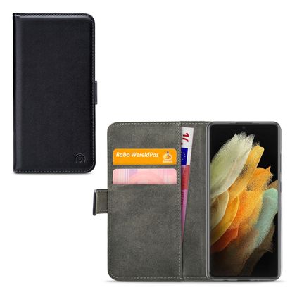 Mobilize Classic Gelly Wallet Samsung Galaxy S21 Ultra Hülle Klapphülle Geldbörse - Schwarz
