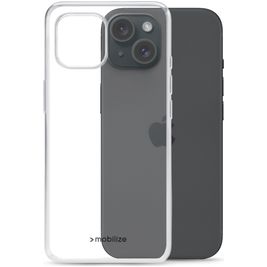 Mobilize Gelly Durchsichtig iPhone 15 Hülle Flexibles TPU Backcover - Transparent