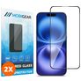 Mobigear Premium iPhone 16 Panzerglas Gehärtetes Glas Displayschutz - Hüllenfreundlich - Schwarz (2er Pack)