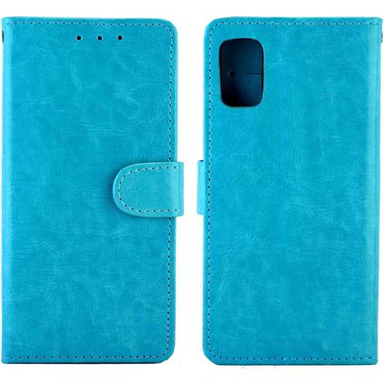 Mobigear Wallet Samsung Galaxy M51 Hülle Klapphülle Geldbörse - Blau