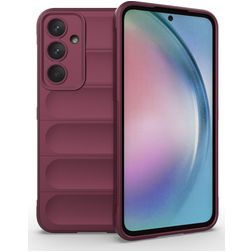 Mobigear Bumpy Samsung Galaxy A55 Hülle Flexibles TPU Backcover - Rot