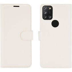 Mobigear Classic Alcatel 3X (2020) Hülle Klapphülle Geldbörse - Weiß