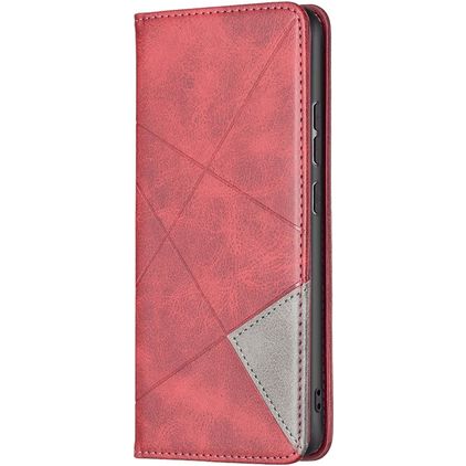Mobigear Rhombus Slim Xiaomi 12X Hülle Klapphülle - Rot