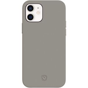 Valenta Snap Luxe iPhone 12 Mini Hülle Echtes Leder Backcover - Grau