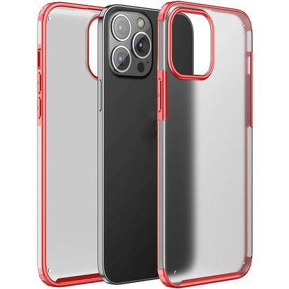 Mobigear Shockproof iPhone 13 Pro Max Hülle Hardcase Backcover Stoßfest - Rot