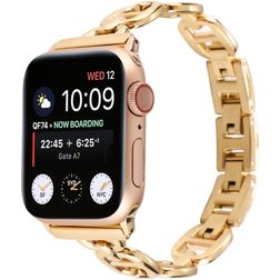 Mobigear Paris Edelstahl Apple Watch Armband Faltschließe - 42/41/40/38 mm - Gold