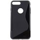 Mobigear S-Line iPhone 8 Plus Hülle Flexibles TPU Backcover - Schwarz
