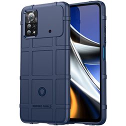 Mobigear Rugged Shield POCO X4 Pro 5G TPU (flexibel) Backcover Shockproof - Blau