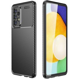 Mobigear Racing Samsung Galaxy A23 Hülle Flexibles TPU Backcover - Schwarz