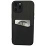 Valenta Card Slot iPhone 12 Pro Max Hülle Echtes Leder Backcover mit Kartenhalter - Schwarz