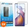 Mobigear Premium Motorola Edge 30 Fusion Panzerglas Gehärtetes Glas Displayschutz - Hüllenfreundlich - Schwarz (3er Pack)