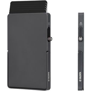 Valenta Cardprotector Aluminium Kartenetui - 5 Karten - MagSafe Kompatibel - Grau