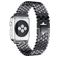 Mobigear Honeycomb Edelstahl Apple Watch Armband Dornschließe - 42/41/40/38 mm - Schwarz