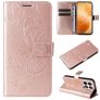 Mobigear Butterfly Xiaomi 14T Pro Hülle Klapphülle Geldbörse - Roségold