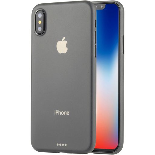 Mobigear Ultra Slim iPhone XS Hülle Hardcase Extra Dünn Backcover - Grau