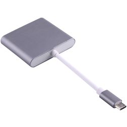 Mobigear USB-C auf HDMI / USB-A / USB-C Hub - Grau