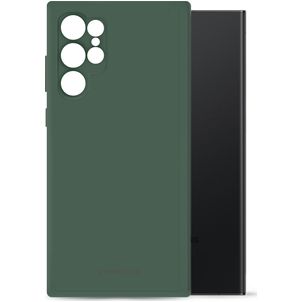 Mobilize Rubber Gelly Samsung Galaxy S24 Ultra Hülle Flexibles TPU Backcover - Matt Green