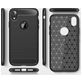 Mobigear Brushed Slim iPhone XR Hülle Flexibles TPU Backcover - Schwarz