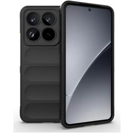 Mobigear Bumpy Xiaomi 15 Pro Hülle Flexibles TPU Backcover - Schwarz