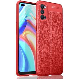 Mobigear Luxury OPPO Reno 4 Hülle Flexibles TPU Backcover - Rot