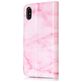 Mobigear Marble iPhone XS Hülle Klapphülle Geldbörse - Pink