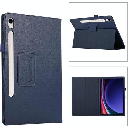 Mobigear Classic Samsung Galaxy Tab S11 Hülle Klapphülle + Stifthalter - Dunkelblau