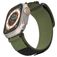 Mobigear Outdoor Nylon Apple Watch Armband Klettverschluss - 42/41/40/38 mm - Armeegrün