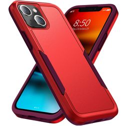 Mobigear Heavy Armor iPhone 14 Plus Hülle Hardcase Backcover Stoßfest - Rot