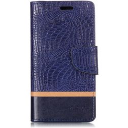 Mobigear Croco Xiaomi Mi 8 SE Hülle Klapphülle Geldbörse - Blau