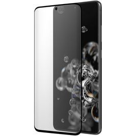 Mobiparts Curved Samsung Galaxy S20 Ultra Panzerglas Gehärtetes Glas Displayschutz - Hüllenfreundlich - Schwarz