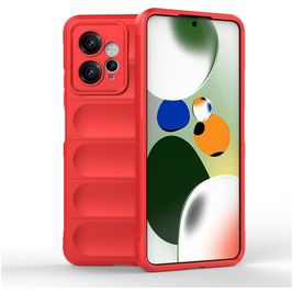 Mobigear Bumpy Xiaomi Redmi Note 12 Hülle Flexibles TPU Backcover - Rot