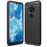 Mobigear Brushed Slim Nokia 7.2 Hülle Flexibles TPU Backcover - Schwarz