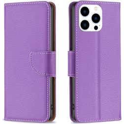 Mobigear Excellent iPhone 16 Pro Hülle Klapphülle Geldbörse - Lila