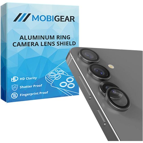 Mobigear Single Samsung Galaxy S25 Panzerglas Gehärtetes Glas Kameralinsen Schutz - Hüllenfreundlich - Silber