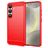 Mobigear Brushed Slim Samsung Galaxy S25 Hülle Flexibles TPU Backcover - Rot