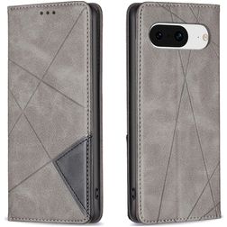 Mobigear Rhombus Slim Google Pixel 8 Hülle Klapphülle - Grau