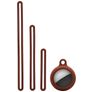 Mobigear Lanyard Apple AirTag Hülle Silikon (flexibel) - Braun