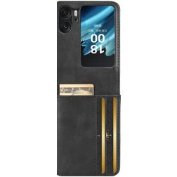 Mobigear Excellent Wallet OPPO Find N2 Flip Hülle Hardcase Backcover - Schwarz