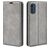 Mobigear Retro Slim Motorola Moto E32s Hülle Klapphülle Geldbörse - Grau