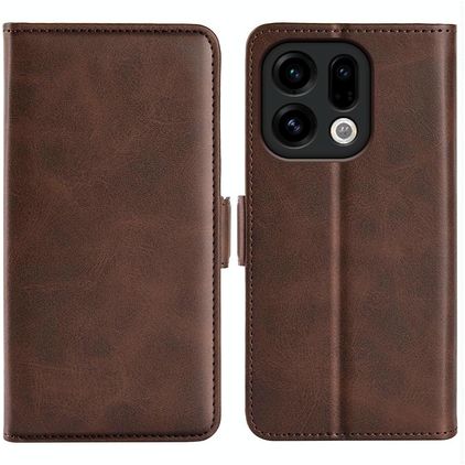 Mobigear Slim Magnet OPPO Find X9 Hülle Klapphülle Geldbörse - Braun