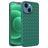 Mobigear Woven iPhone 14 Plus Hülle Flexibles TPU Backcover - Grün