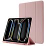 Mobigear Tri-Fold Gel iPad Pro 13 Zoll (2025) Hülle TPU,Kunstleder Klapphülle + Stifthalter - Pink