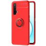 Mobigear Armor Ring Realme X50 Hülle Flexibles TPU Backcover Stoßfest mit Ringhalter - Rot