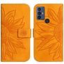 Mobigear Sunflower TCL 30 SE Hülle Klapphülle Geldbörse - Cognac