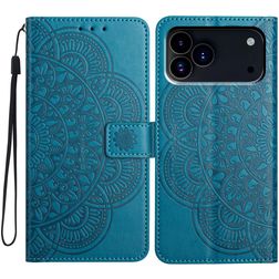 Mobigear Mandala iPhone 18 Pro Max Klapphülle Portemonnaie - Blau