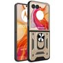 Mobigear Armor Ring Motorola Razr 50 Ultra Hülle Hardcase Backcover Stoßfest mit Ringhalter - Gold
