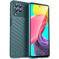 Mobigear Groove Samsung Galaxy M53 Hülle Flexibles TPU Backcover - Grün