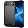 Mobigear Brushed Slim iPhone Air Hülle Flexibles TPU Backcover - Schwarz